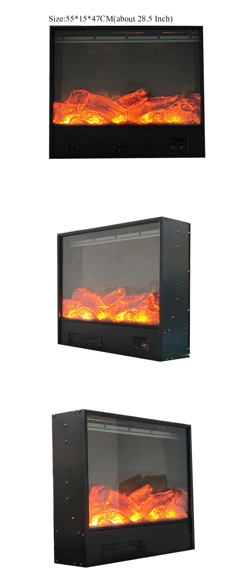 Freestanding&Wall Mount LED Decoration Flame Electric Fireplace