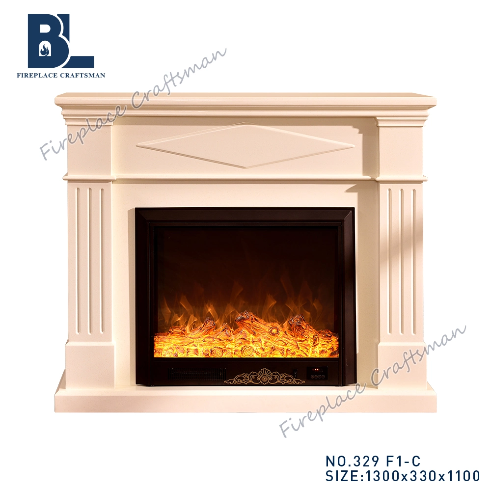 Freestanding Wooden Electric Fireplace with Portable 3D Flame 329