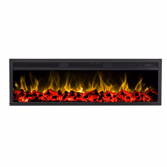 50inch/60inch/72inch/96inch One Side Glass Remote Control/Mobile APP Control/Wall Mounted / Embedded Insert 3D Atomizing 30mm Thin Frame Electric Fireplace