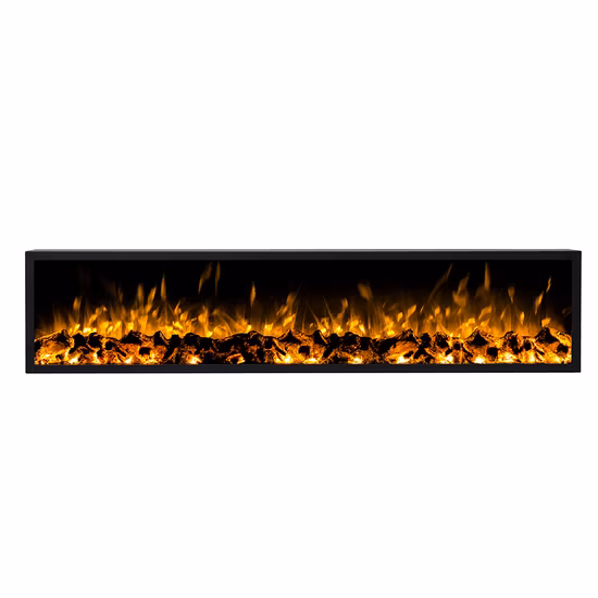 50inch/60inch/72inch/96inch One Side Glass Remote Control/Mobile APP Control/Wall Mounted / Embedded Insert 3D Atomizing 30mm Thin Frame Electric Fireplace