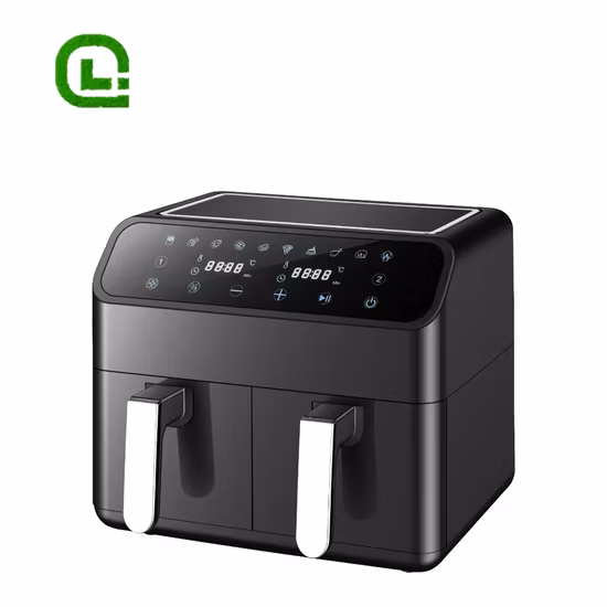 Free Standing Commercial Kitchen Equipment Electric Fryer with Oil Filter Cart Cabinet for Meat and Food French Fire Computer Digital Control 2tank 2basket